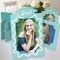 Big Dot of Happiness Mint Green Graduation Party Paper Photo Frames, 4x6 Picture Display Holders, Table Centerpiece Decorations – Set of 12
